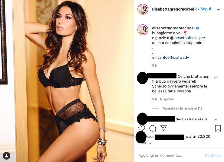Elisabetta Gregoraci sexy in lingerie: "Il completino è solo un dettaglio"