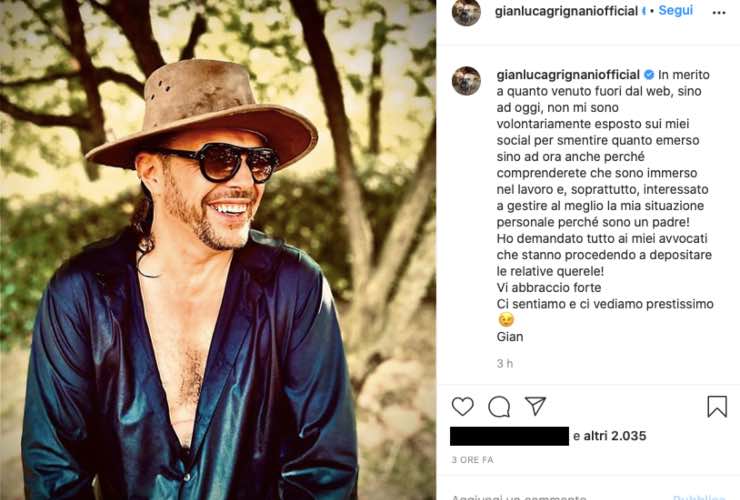 Gianluca Grignani "Sono un padre!": tuona contro il gossip
