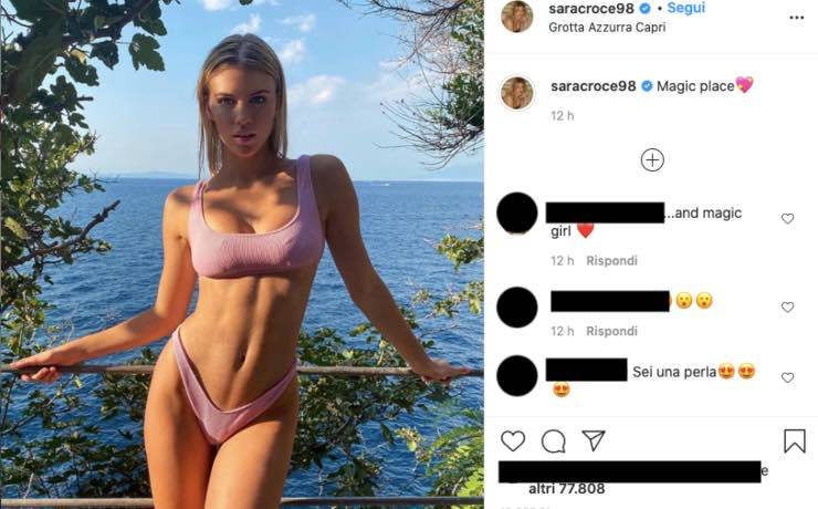 Sara Croce "e delizia": foto super in bikini, fan pazzi della bonas