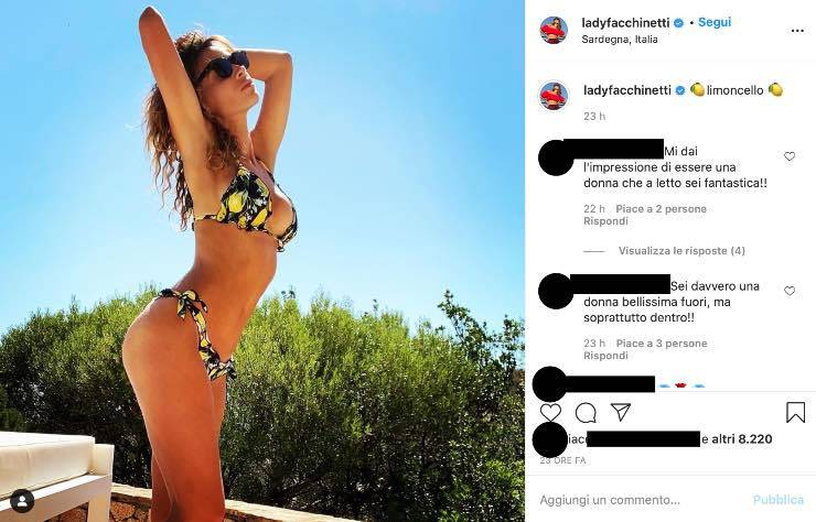 Francesco Facchinetti, Wilma rivela il segreto della sua bellezza