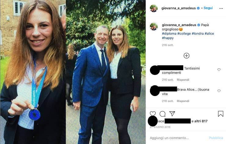 Amadeus, avete mai visto sua figlia Alice? Tutta suo padre