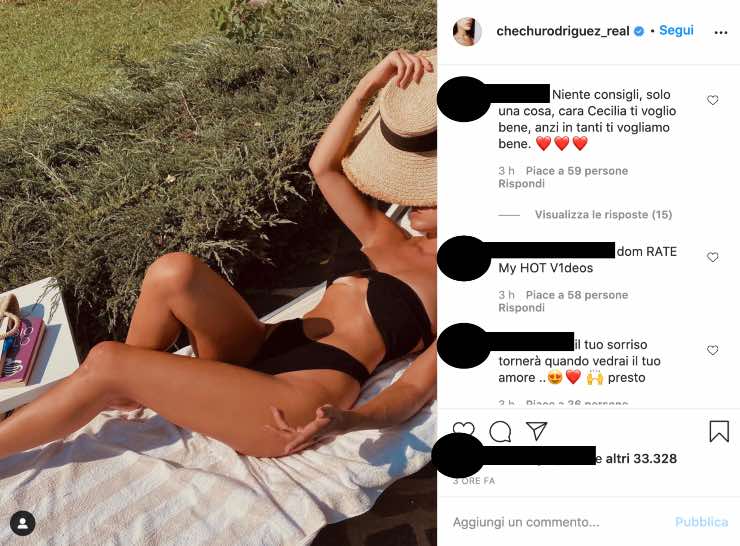 Cecilia Rodriguez bikini sexy ma volto triste? "Il sorriso tornerà"