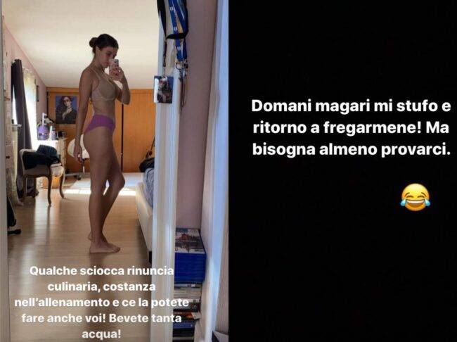 Stories Diana Del Bufalo (fonte Instagram @dianadelbufalo)