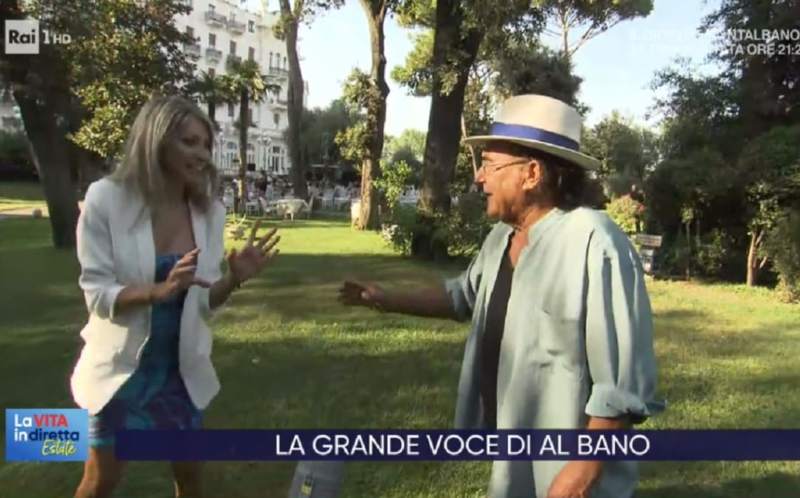 La Vita in Diretta, il braccio galeotto di Al Bano e la reazione dell'inviata