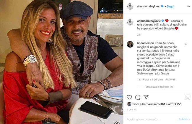 Arianna e Sinisa Mihajlovic (fonte Instagram @ariannamihajlovic)