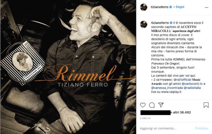 Tiziano Ferro tra sogni e miracoli: il "regalo" emoziona i fan