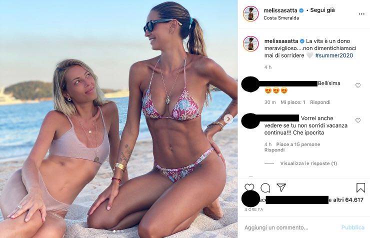 Melissa Satta in bikini ma ipocrita per qualcuno: cos'è successo?