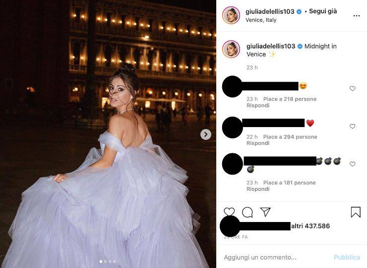 Platinette critica su Giulia De Lellis al Festival di Venezia: "Meringa"