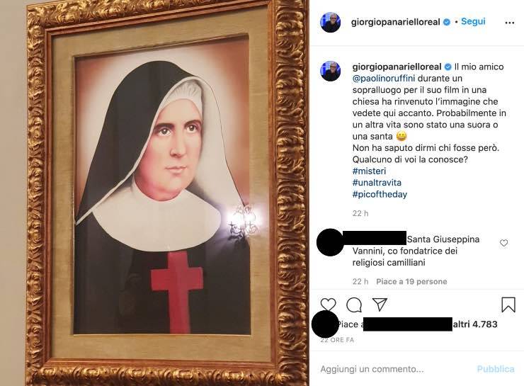 Giorgio Panariello si trasforma: "diventa' Santo... anzi una Santa!"