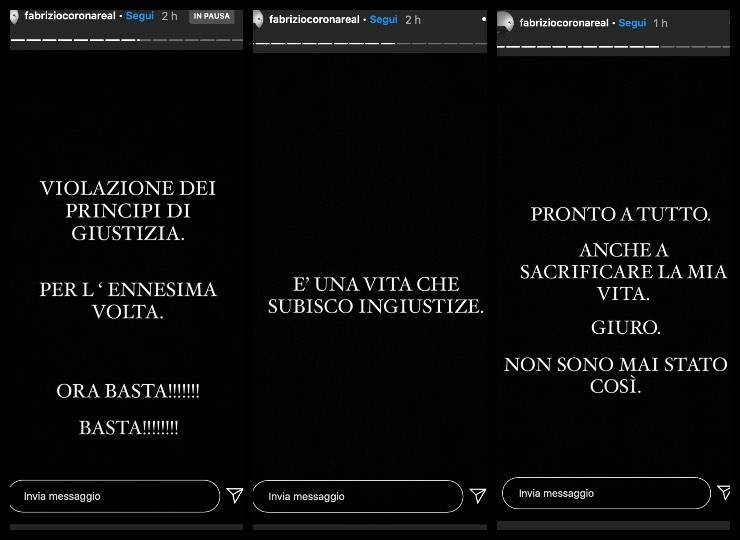Fabrizio Corona torna in carcere, forti parole: "Pronto a tutto"