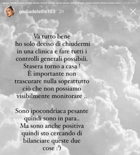 Giulia De Lellis (fonte Instagram @giuliadelellis103)