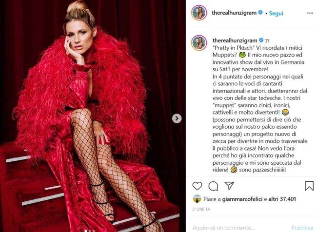 Michelle Hunziker (fonte Instagram @therealhunzigram)