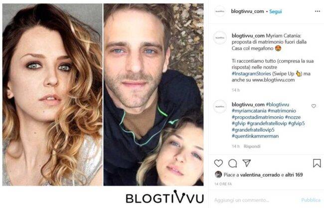 Myriam Catania e il compagno (fonte Instagram @blogtivvu_com)