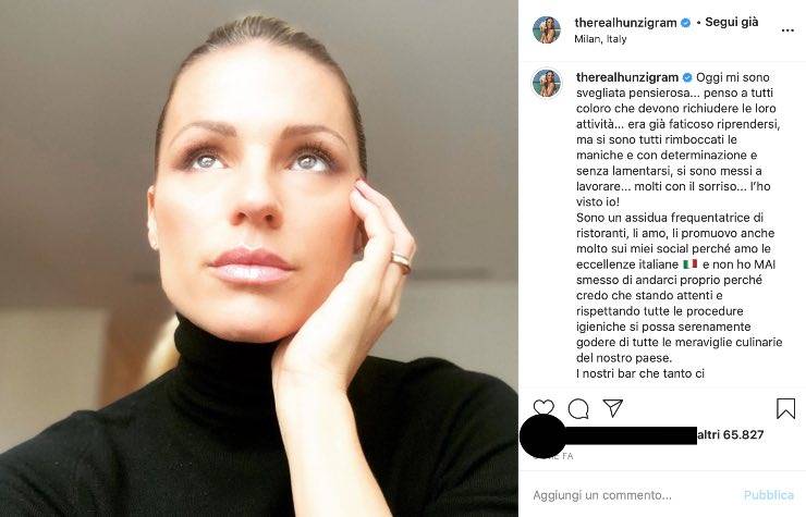 Michelle Hunziker malinconica: "Non bisogna morire di fame"