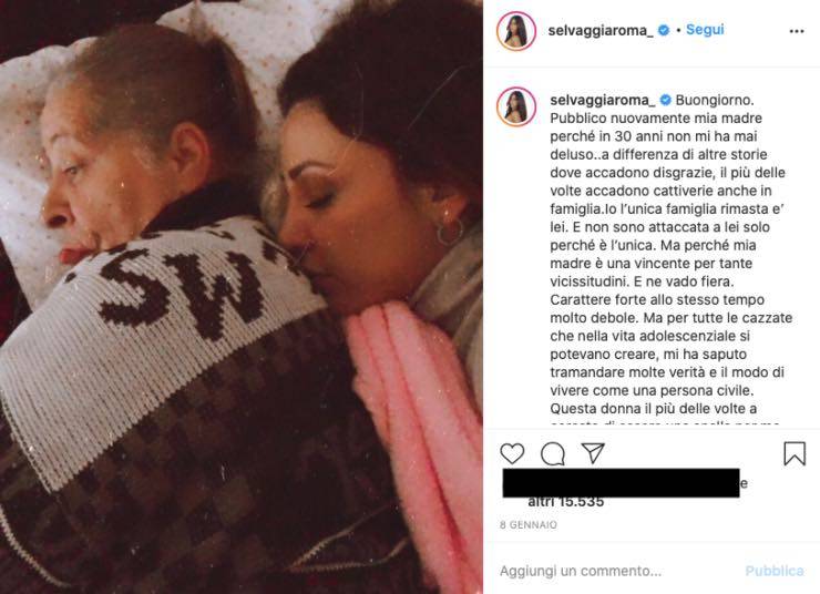 Selvaggia Roma, il dramma vinto grazie all'amore per la mamma