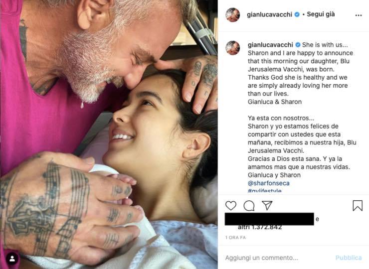 Gianluca Vacchi è papà, non si smentisce: il nome scelto per la figlia