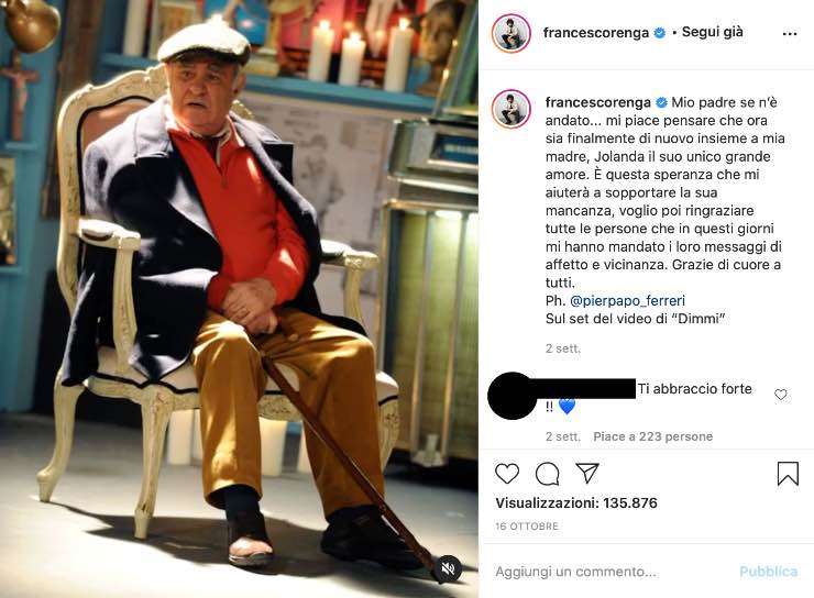 Francesco Renga, in tv dopo il grave lutto: "mi aiuterà a sopportare"