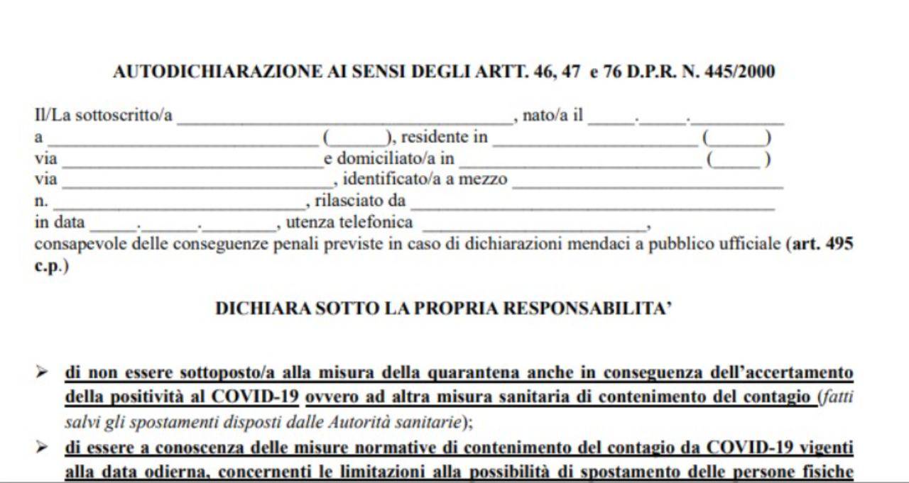 autocertificazione