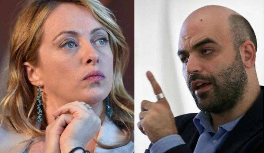 Meloni-Saviano scontro