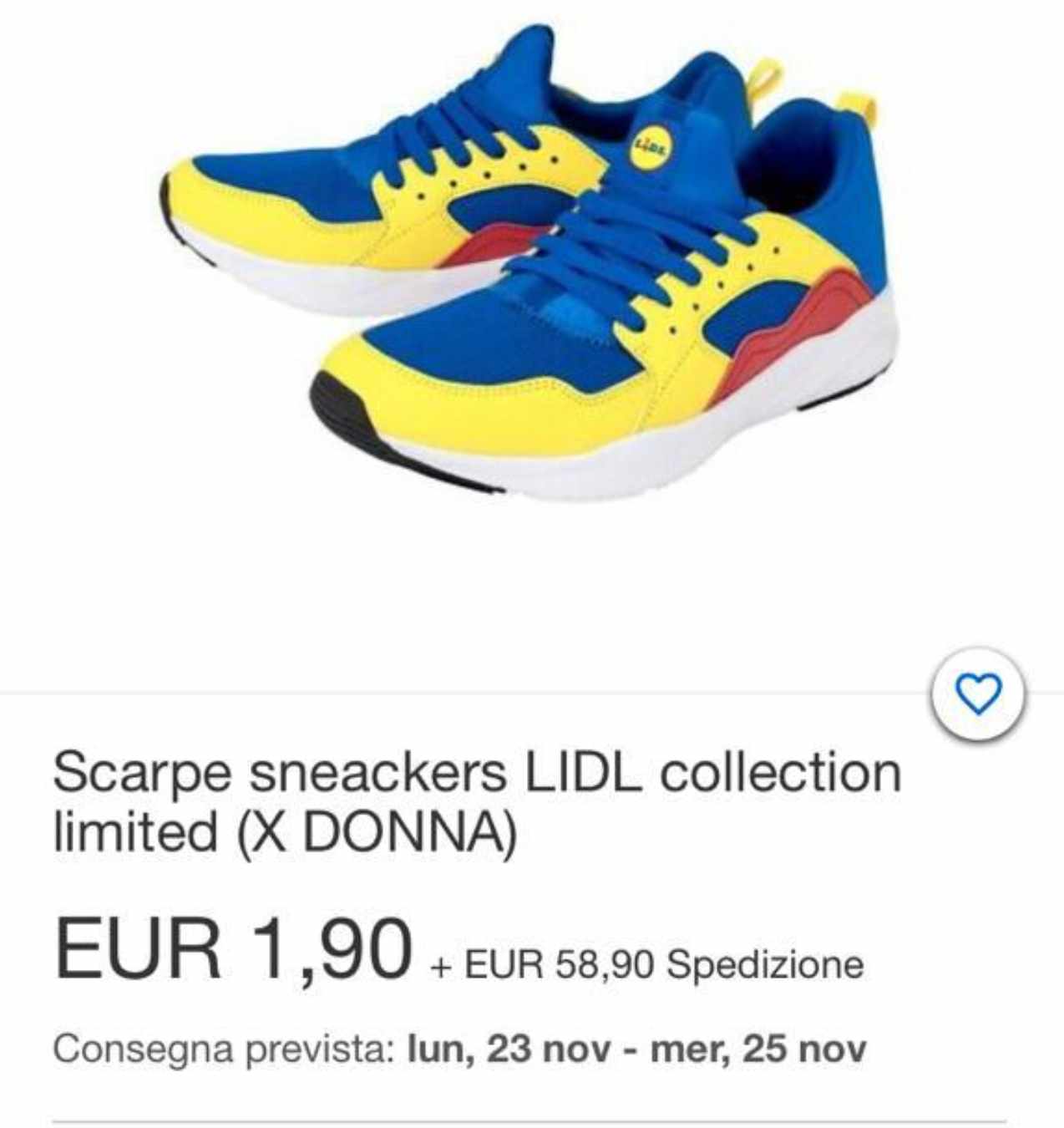 Scarpe Lidl, da 12,99 in negozio a 60 euro on line : cosa c'è sotto?