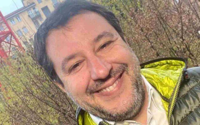 Matteo Salvini in lacrime