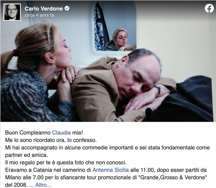 Claudia Gerini "partner perfetta": quello scatto del passato con lui