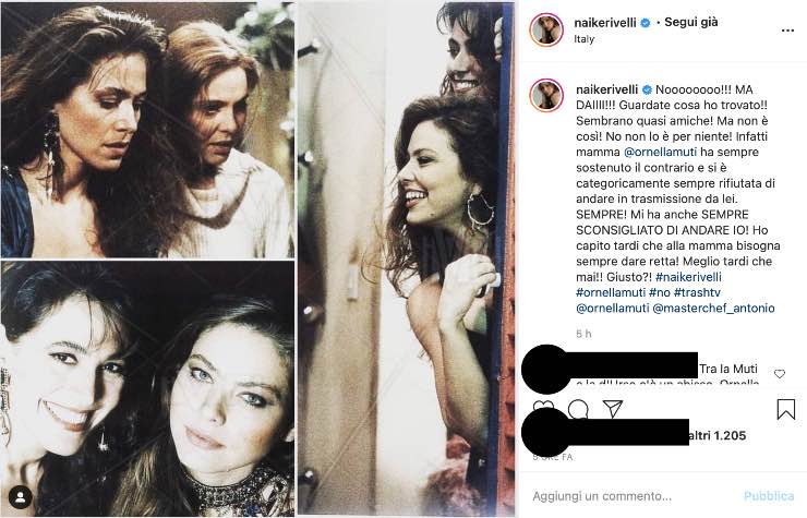 Naike Rivelli critica la conduttrice: tutto nasce da queste foto