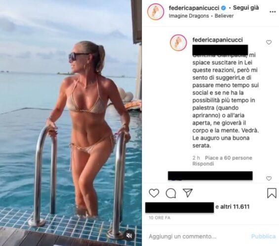 Federica Panicucci "a zappare la terra": attacco e risposta a tono