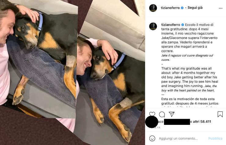 Tiziano Ferro, commovente sguardo: "supera l’intervento..."