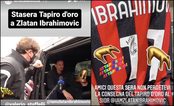 Striscia, tapiro d'oro a Zlatan Ibrahimovic, e sono 6: la sua reazione