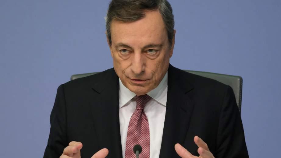 Primo piano di Mario Draghi