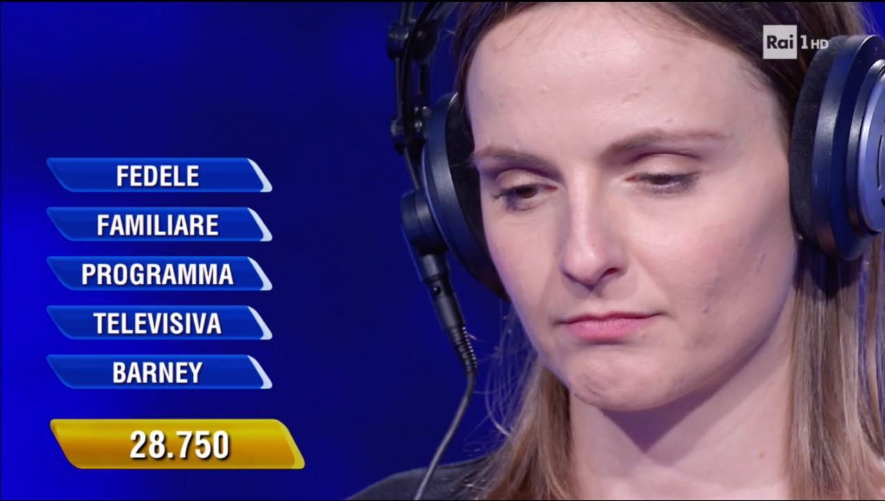 L'Eredità, Flavio Insinna: Eleonora sbaglia proprio alla fine