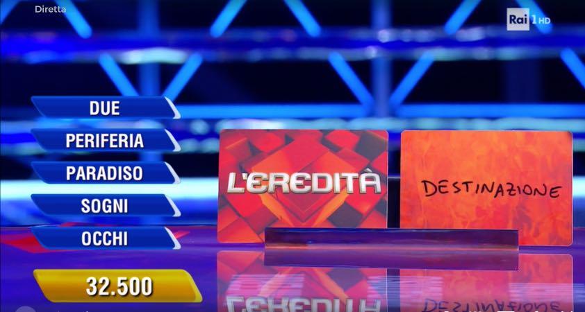 L'Eredità, Andrea vola e sfiora il 'paradiso': ma cade sul più bello