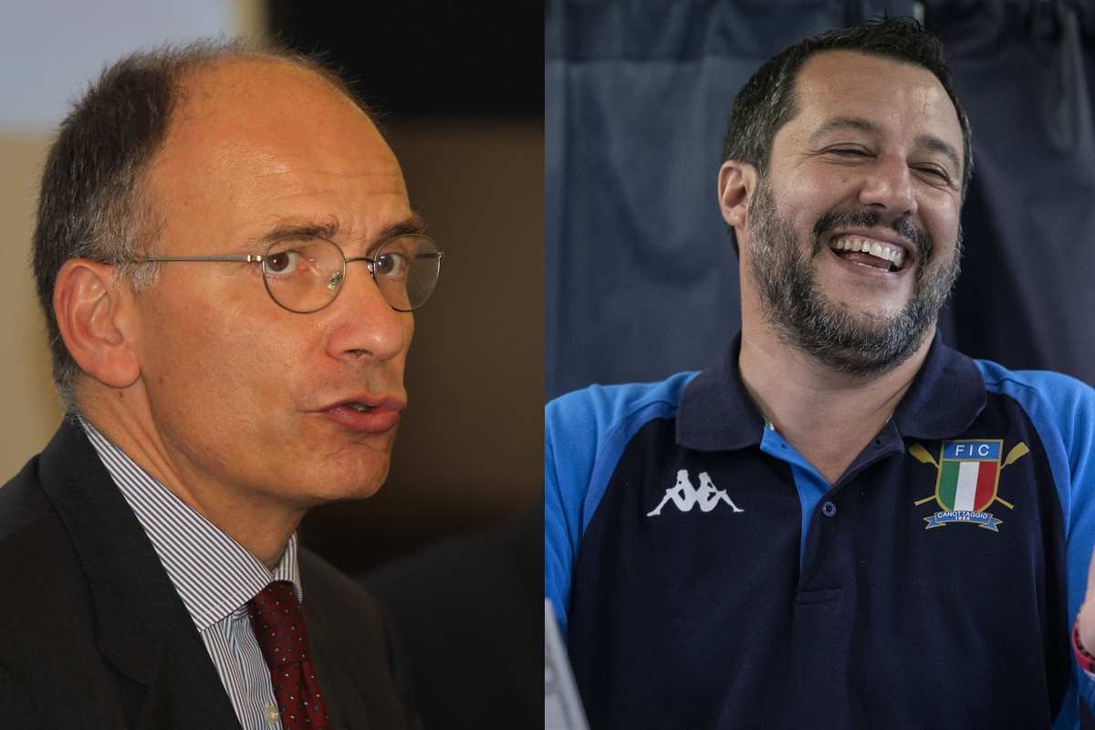 Enrico Letta e Matteo Salvini (Getty Images)