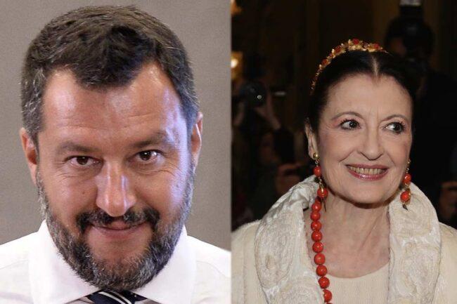 Matteo Salvini e Carla Fracci
