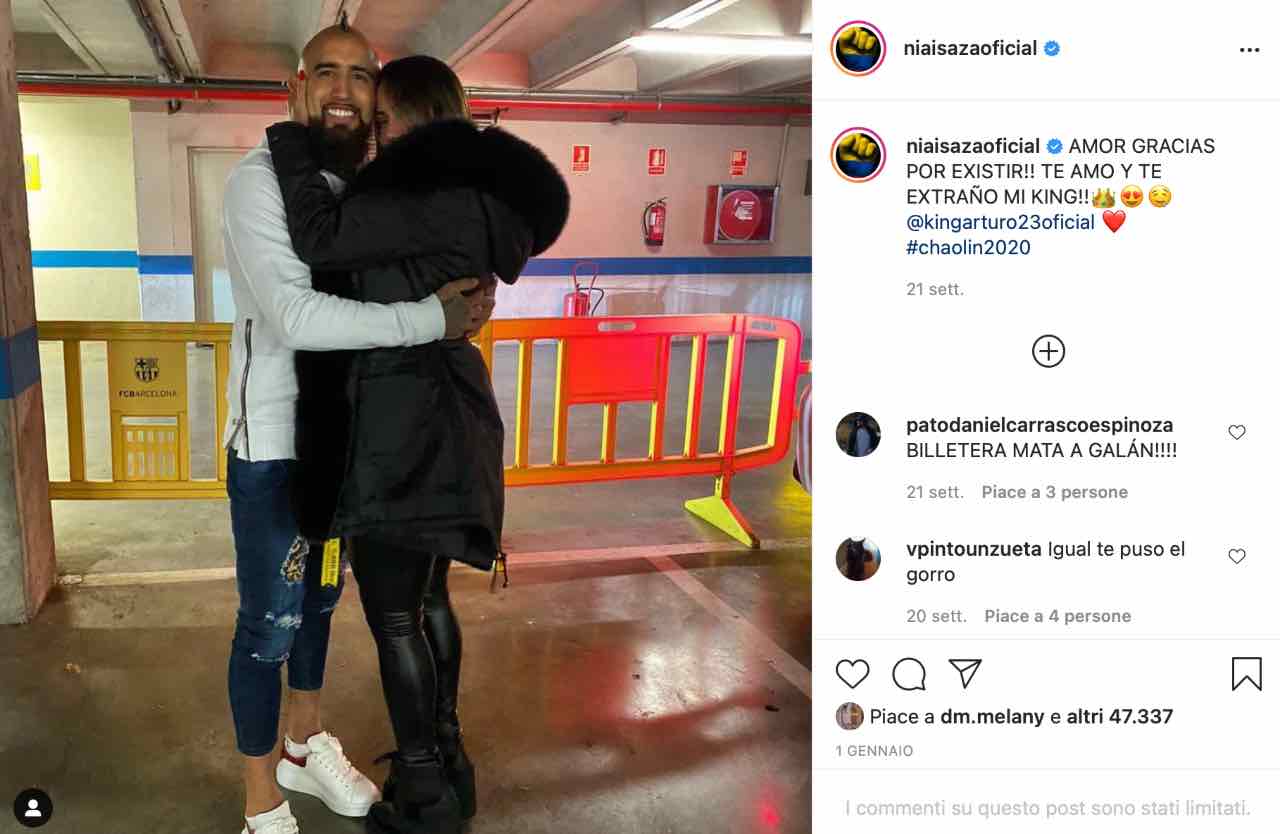 Arturo Vidal e Sonia Isaza (Instagram)
