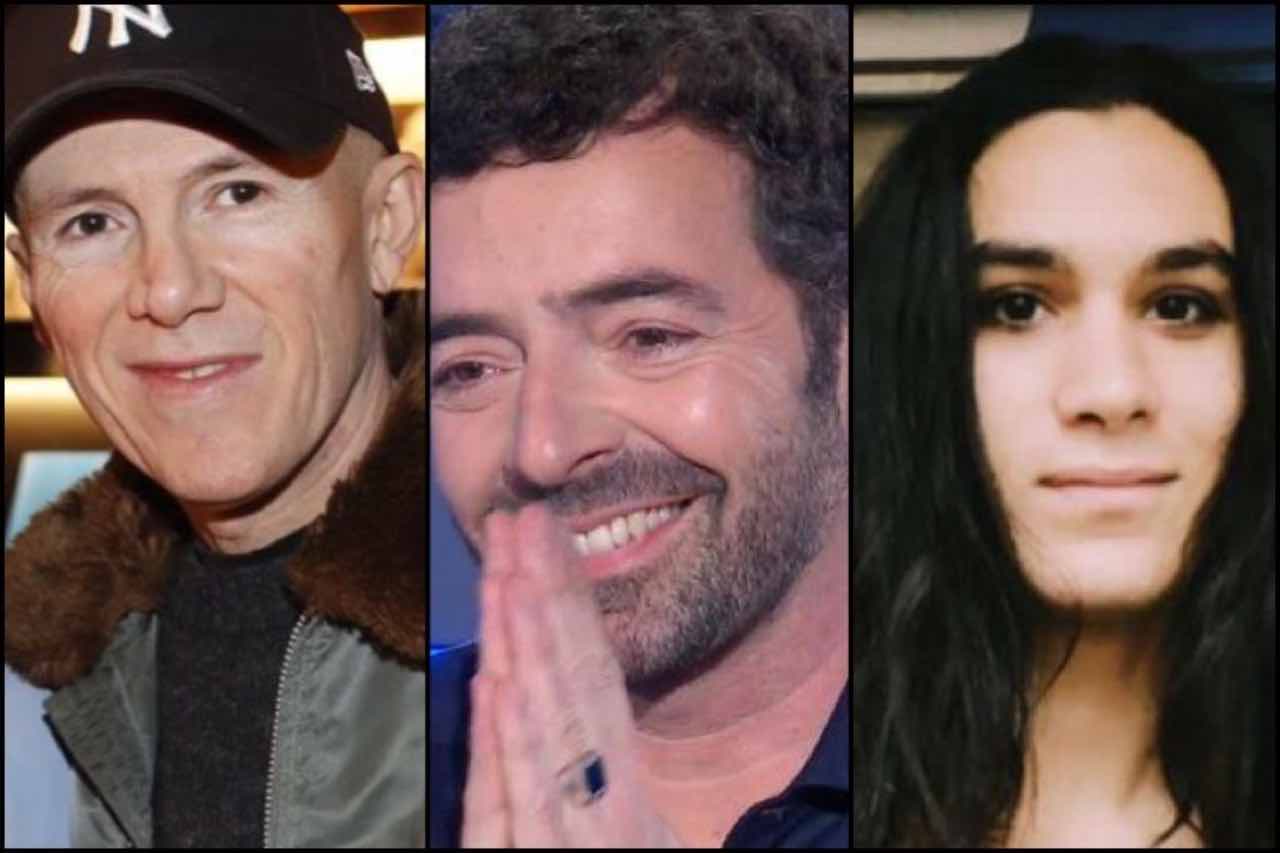 Ciro De Lollis, Alberto Matano ed Ethan dei Maneskin (Google Images)