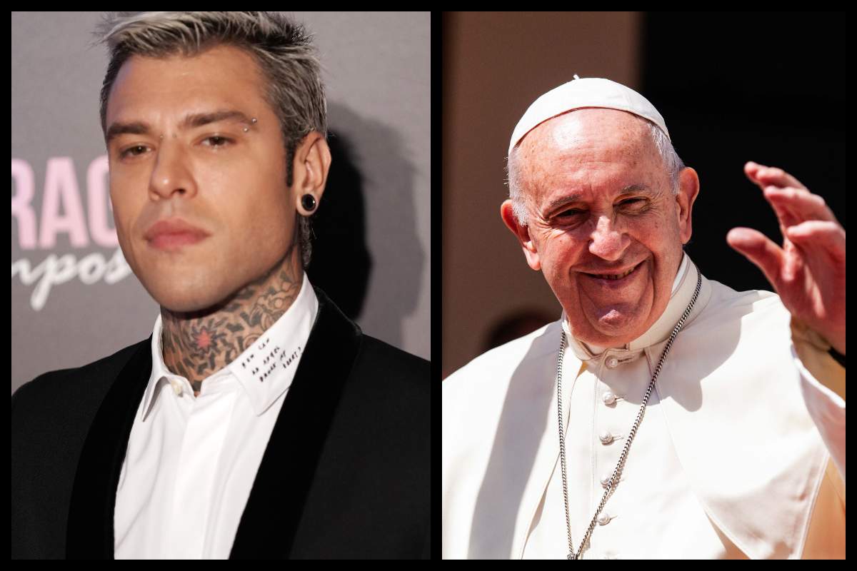 Fedez e Papa Francesco (Getty Images)