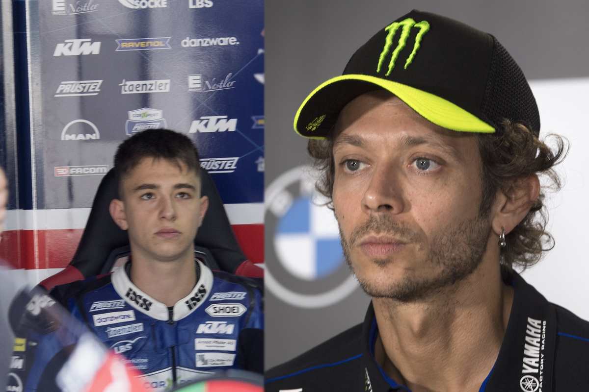 Valentino Rossi e Jason Dupasquier (Getty Images)