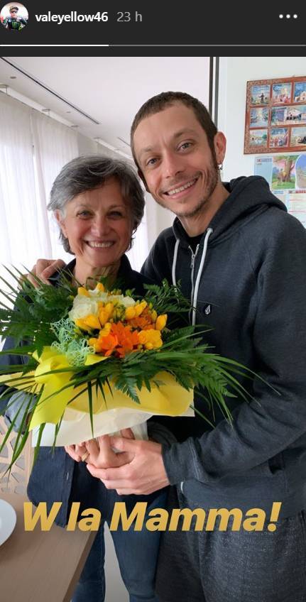 Valentino Rossi e la mamma Stefania Palma (Instagram)