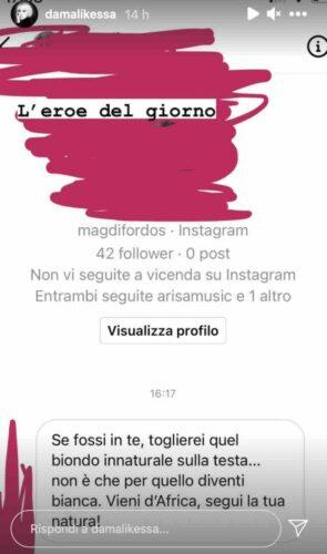 Malika Ayane, insulti razzisti per lei: la cantante pubblica tutto