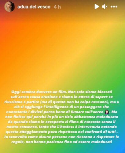 Rosalinda Cannavò, terribile esperienza: cos'è successo in aereo?