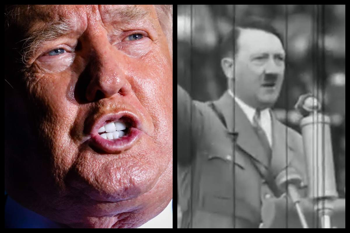 Trump e Hitler (GettyImages e YouTube)