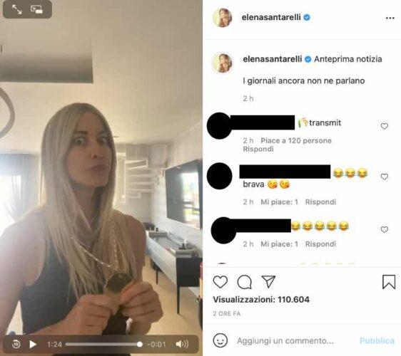 Elena Santarelli "ho guadagnato la medaglia d'oro": l'esilarante motivo