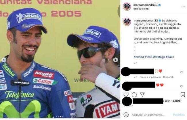 Valentino Rossi addio al MotoGP: Melandri commuove tutti