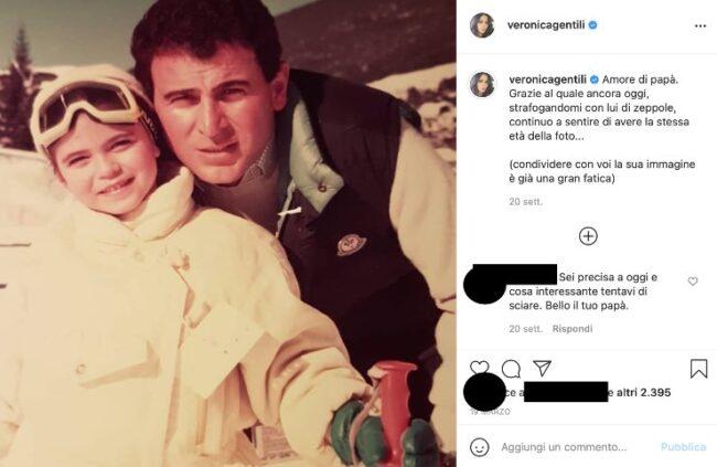 Veronica Gentili, quell'abitudine che ha col suo papà fin da piccola
