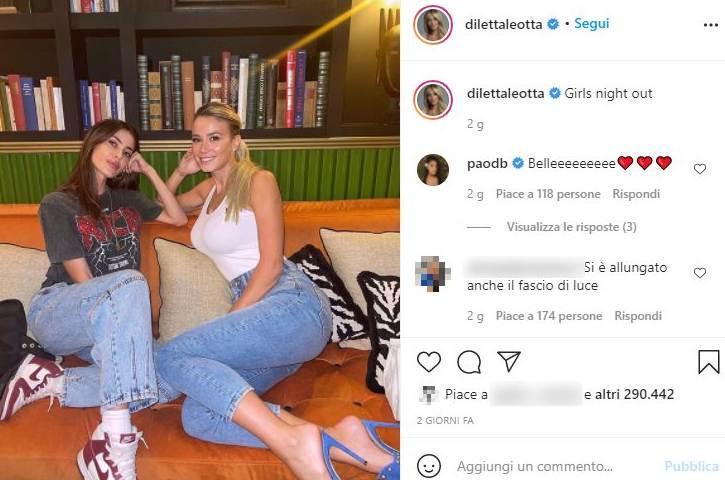 Diletta Leotta e Francesca Muggeri (Instagram @dilettaleotta)