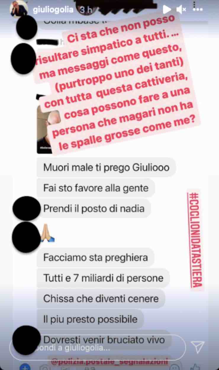 Giulio Golia, il suo messaggio dopo le parole dell'hater