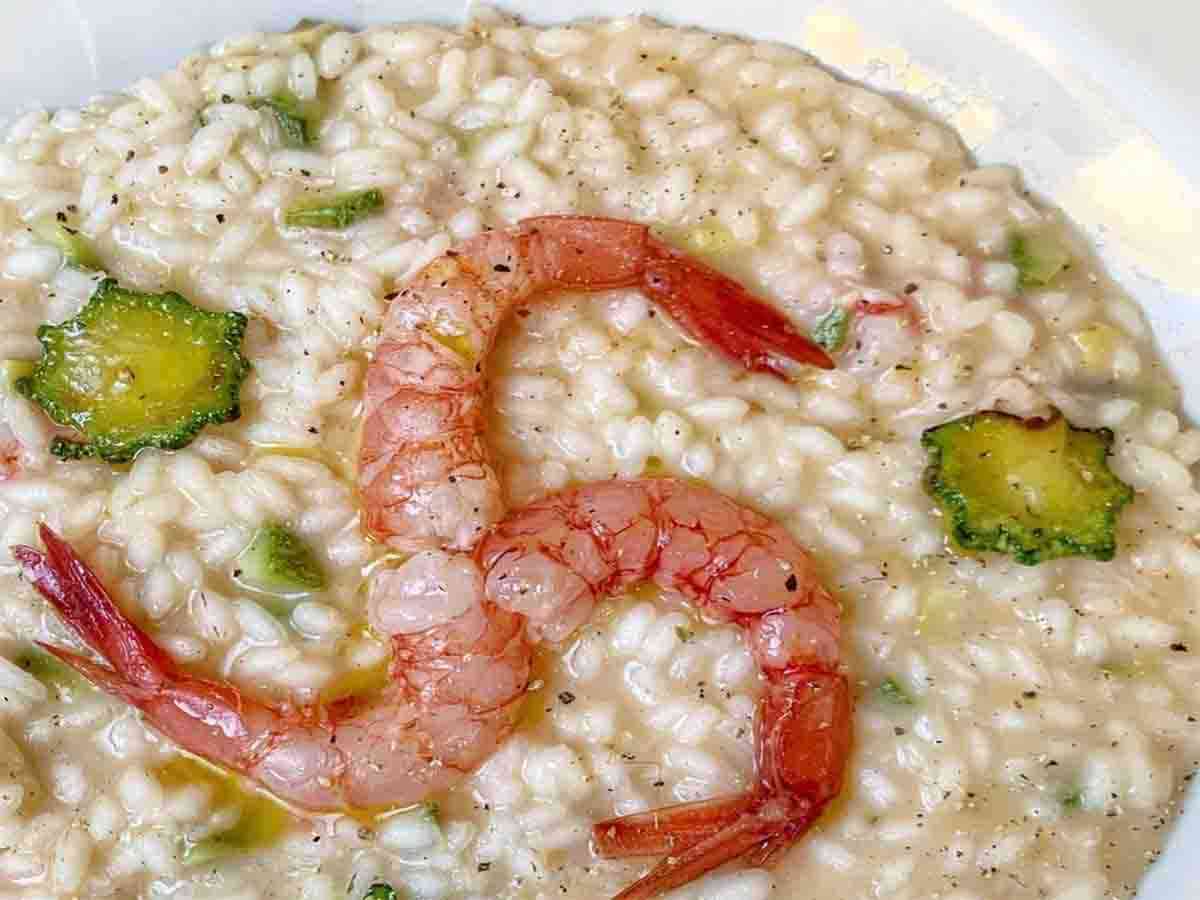 Risotto gamberi e zucchine (instagram)