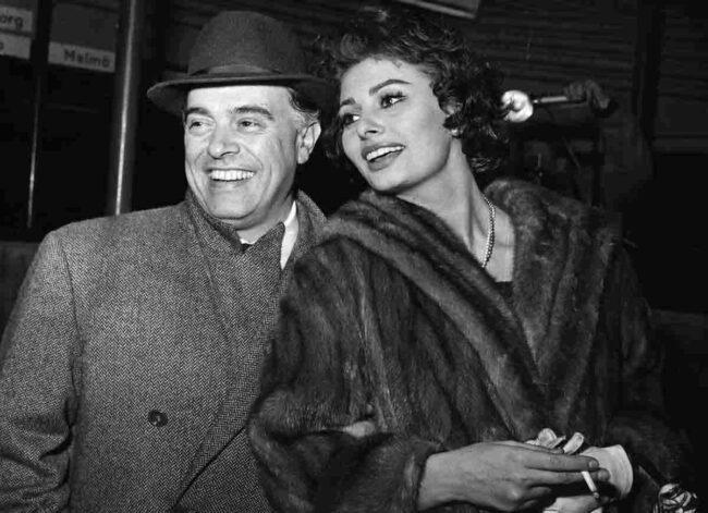 Carlo Ponti e Sophia Loren (getty images)